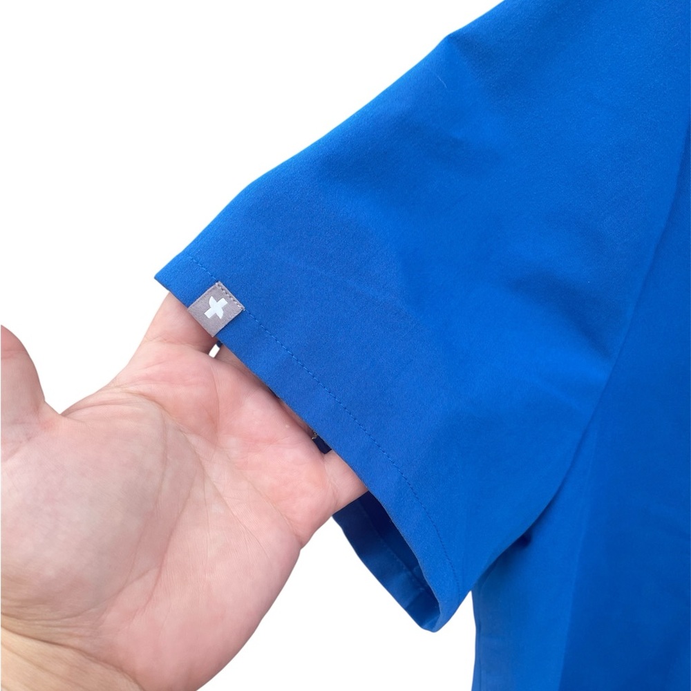 FIGS Catarina Royal Blue One Pocket Scrub Top - Picture 7 of 8